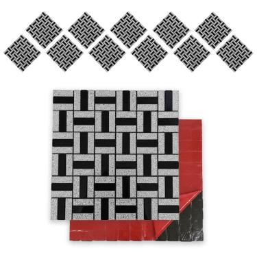 Imagem de Pastilha De Vidro Adesiva Kit 11 Uni Banheiro Cozinha Lavabo Sala Decorativa Moderna Reforma Requintado Facil Aplicacao