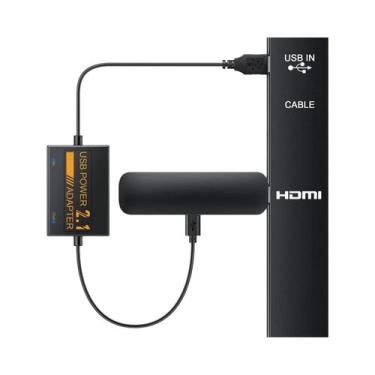 Imagem de Hub USB 4K Fire TV Stick Com Bateria De 1800mAh E Adaptador De Cabo De