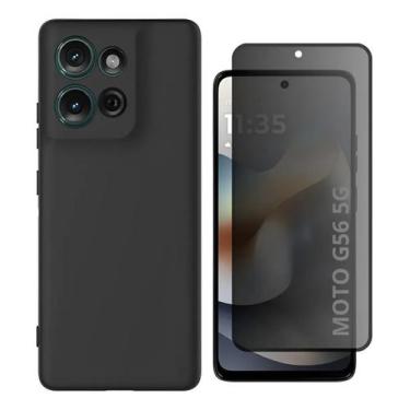 Imagem de Capa Case Silicone Aveludada Para Moto G56 + Película Privativa de Vid