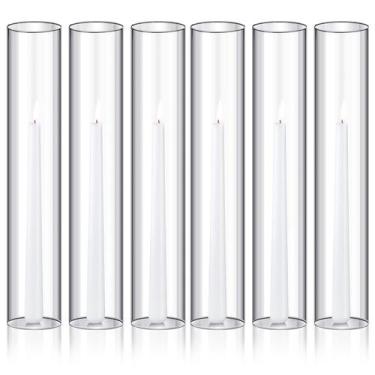 Imagem de Castiçal Treela Hurricane Glass 6 peças 35 cm x 6,35 cm