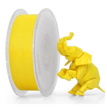 Imagem de Filamento 1,75mm PLA Básico, 1kg, Amarelo, para Impressora 3D, Com Carretel Reutilizáve...