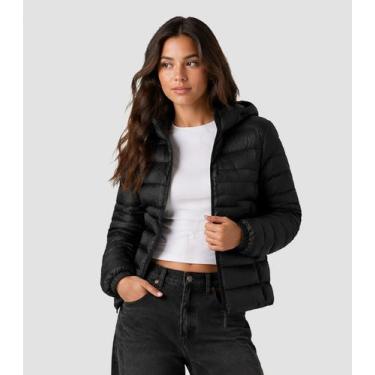 Imagem de Jaqueta Juvenil Feminina Com Capuz Sea Surf Preto, 12, Preto