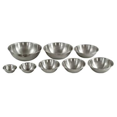 Imagem de Crestware Tigela de mistura profissional de aço inoxidável de 20 litros, 1 mm de espessura
