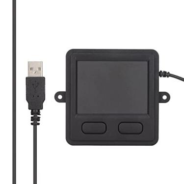 Imagem de Touchpad USB com fio, trackpad USB com fio fino touchpad mouse 2 botões, tamanho compacto integrado, portátil, prático para computador, notebook, PC e laptop