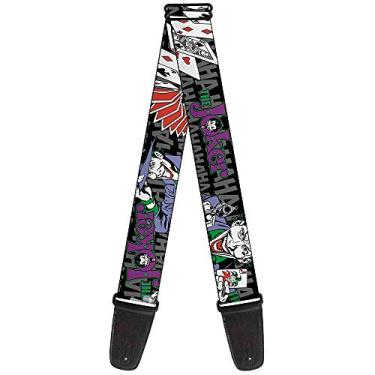 Imagem de Buckle-Down Alça de guitarra The Coringa Cartões de pose Hahahaha Preto e Cinza, 5 cm de largura