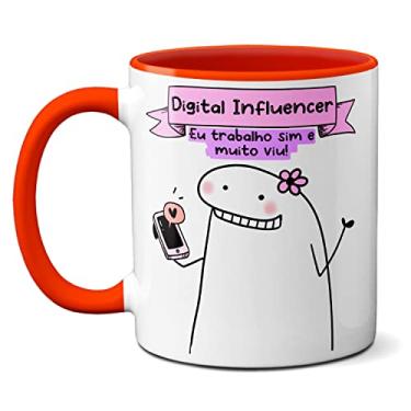 Imagem de Caneca Digital Influencer Eu Trabalho Sim E Muito! Presente (Vermelha)