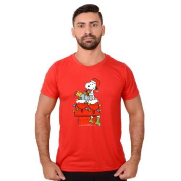 Imagem de Camiseta Masculino Várias Cores Snoopy De Natal Manga Curta - Mtc