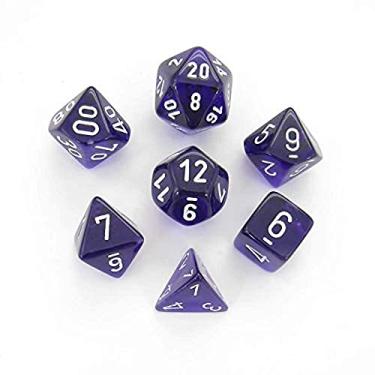 Imagem de Chessex: 7-Die Set Translucent: Purple and White - Revised
