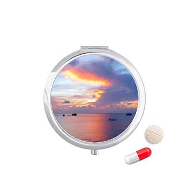 Imagem de Caixa de armazenamento de medicamentos com imagem da natureza do céu oceano