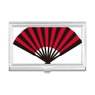 Imagem de Carteira japonesa vermelha e preta para fãs de cartões de visita