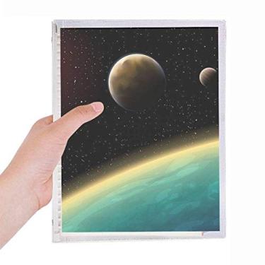 Imagem de Caderno Planeta da Galáxia Terra Azul Solto Diário Recarregável Agenda Papelaria