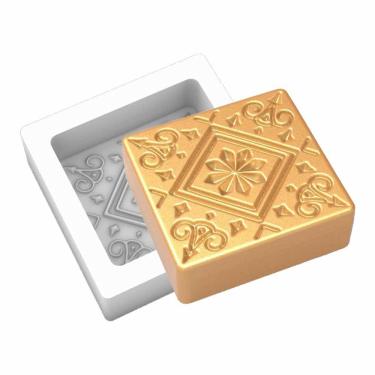 Imagem de Forma de Silicone Quadrado Arabescos Mod.06 Ib-628