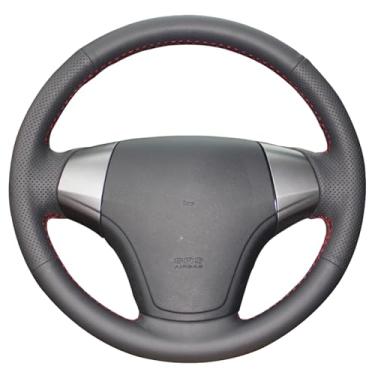 Imagem de Capa de volante, para Hyundai Elantra 2007-2010, personalize couro costurado à mão DIY