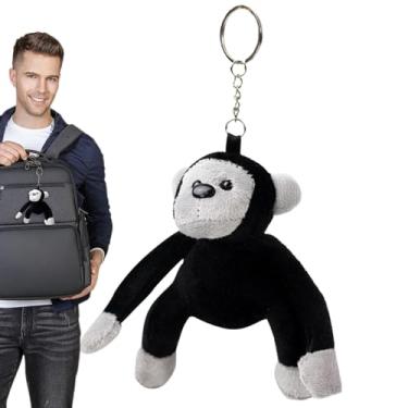 Imagem de Shakven Pelúcia de macaco gorila, bonecos de pelúcia de macaco - Peluche de brinquedo de gorila quente,Gorila preto macio e fofo, boneca de pelúcia de brinquedo de gorila quente, pelúcia de jogos de