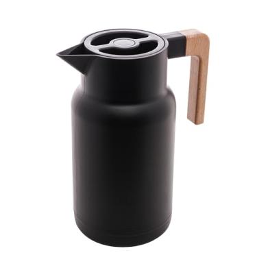 Imagem de LYOR - Garrafa Térmica de Plástico Organic Preta 1L - Utensílios de Cozinha - Mesa Posta - Decoração - Temperatura de Bebidas Quentes e Geladas