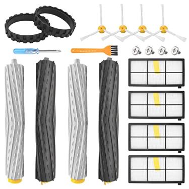 Imagem de Acessório de substituição para iRobot Roomba 800 900 séries 805 860 870 871 880 890 960 980 acessórios de vácuo, peças de reposição com 4 escovas de rolo, 2 pneus, 4 filtros, 4 escovas laterais e