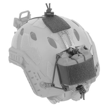 Imagem de Bolsa de bateria para capacete tático multifuncional, PVS-31 NVG, caixa de armazenamento, bolsa elástica de equilíbrio de peso, pacote de contrapeso compatível com a maioria dos capacetes (cinza)