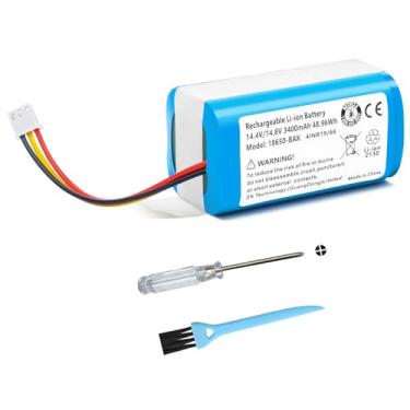 Imagem de Substituição de bateria 18650B4-4S1P-AAF-4 18650-BAK para aspirador de pó robô WiFi Midea M4 Liectroux C30B C30B 2D C30B 2D 14,4V 3400mAh/48,96Wh