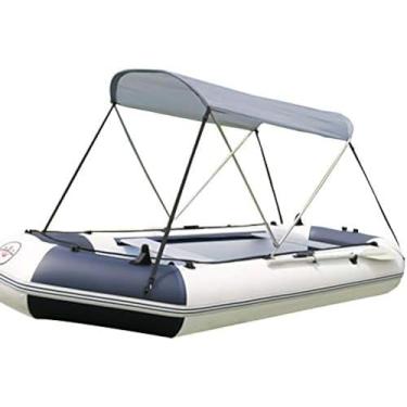 Imagem de Capa superior impermeável para barco bimini, dossel para barco de pesca, barco de borracha, cobertura superior para barco inflável, cinza
