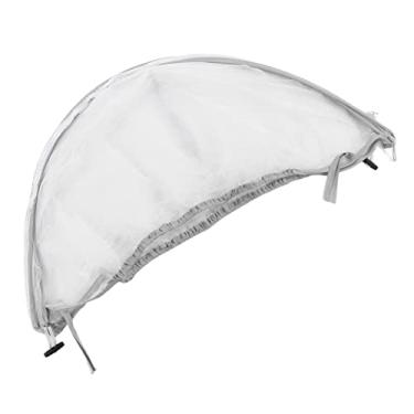Imagem de Rede Repelente para Carrinho de bebê, Rede Respirável Grande e Segura Em Forma de Favo de Mel, Rede Universal para Repelente de Bebês para Carrinhos de bebê (Branco com capa de borda cinza)