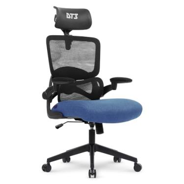 Imagem de Cadeira Gamer DT3 GTL, ergonomica revestimento tecido Max2Weave™ + Mesh DT3 Vintex-Y™, apoio cabeça 2D, Braço retrátil ate 90º+rotação de até 180°, suporta até 110kg e altura máx. de 1,80m (Blue)
