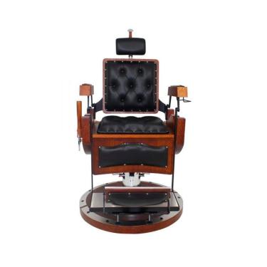 Imagem de Cadeira Barbearia Viking Kixiki - Preto Olimpo