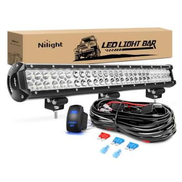 Imagem de Nilight Kit de chicote de fiação de interruptor basculante de barra de luz LED 63 cm 162 W off-road 12 V 5 pinos, garantia de 2 anos (ZH081)