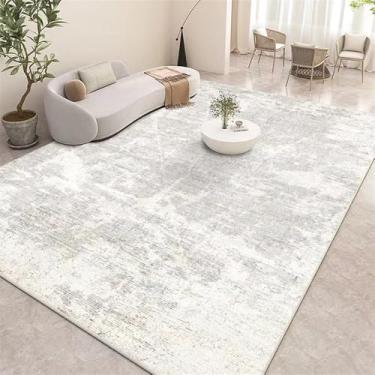 Imagem de Tapetes para sala de estar cor clara decoração do quarto tapete grande sofá área cinza tapete lavável lounge tapete, flanela 11.200 x 300 cm 78,7 x 118 pol.