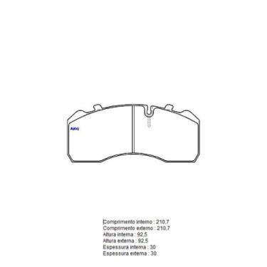 Imagem de Pastilha Freio Convencional Dianteira Ou Traseira Sem Alarme Sistema K