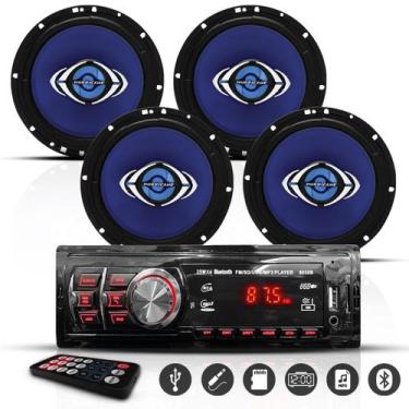 Imagem de Rádio Bt Usb E 2 Pares Alto Falante Hurricane Class CM6 6 Pol