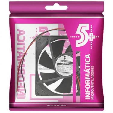Imagem de Microventilador Cooler Ventoinha 80 X 80 X 25MM 12V 075-8080 5+