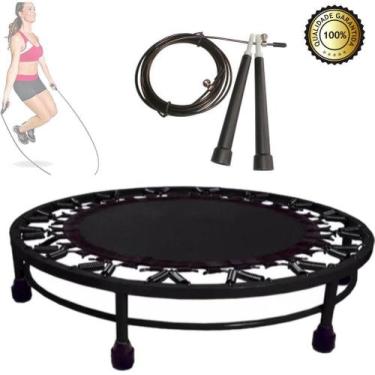 Imagem de Trampolim Profissional Black + Corda De Aço 98X98x20cm Ols - Infinity