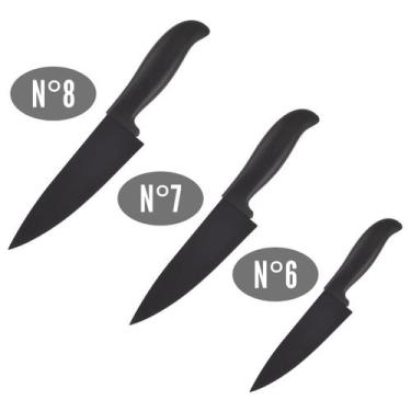 Imagem de Jogo de Faqueiro De Casa Preto Churrasco Almoço Jantar - 3P - UNIVENDA