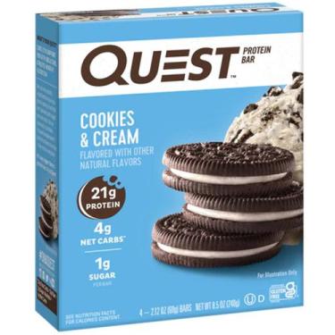Imagem de Quest Protein Bar Caixa com 12un Cookies & Cream - Quest Nutrition, Co