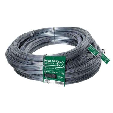 Imagem de Kit 10KG Arame Galvanizado Zincado Macio Belgo Kilo 1,24mm Bwg 18