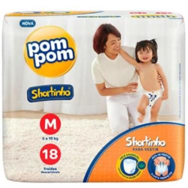 Imagem de Fralda Pompom Shortinho Jumbinho M Pct C/18 Un 20439-0 - Falcon/Active