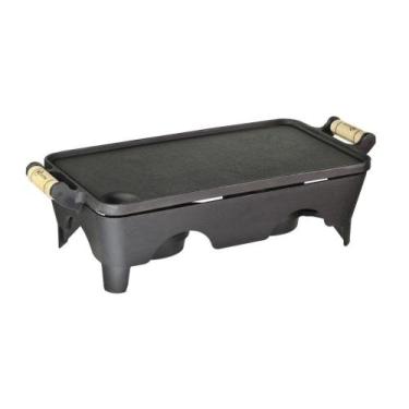 Imagem de Rechaud Liso Ferro Fundido 2 Chamas Santana 43x24x13 Cm