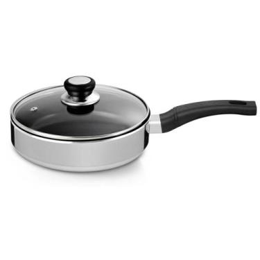 Imagem de Frigideira Eterna Polida Prata 20 cm com Tampa de Vidro - Nigro - Nigr