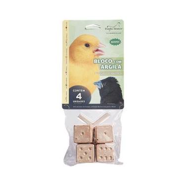 Imagem de Bloco Pombo Branco Pássaros Argila - Tamanho P