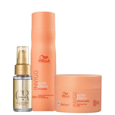 Imagem de Kit Wella Professionals Invigo Nutri-Enrich + Oil Reflections Trio Care (3 Produtos)