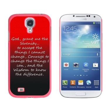 Imagem de Graphics and More Serenity Prayer Capa protetora rígida de encaixe para Samsung Galaxy S4 - Embalagem não varejista - Rosa