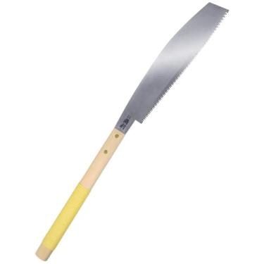 Imagem de KAKURI Serra japonesa Anahiki para madeira de 35,5 cm, feita no Japão, serra de puxar grande para marcenaria áspera, madeiras, vigas, árvores, troncos, galhos grossos