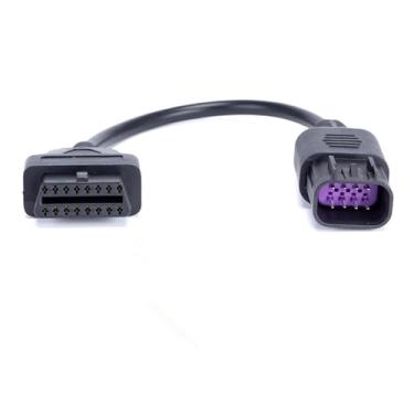 Imagem de Cabo adaptador OBD1 de 8 pinos para Polaris ATV RZR para OBD2 conector de diagnóstico de motocicleta de 16 pinos, compatível com Slingshot RZR Ranger Sportsman ACE CAN, funciona com leitor de código
