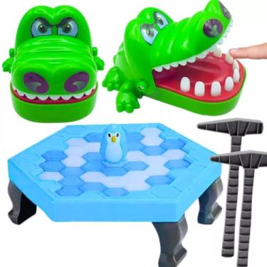 Imagem de Kit Crocodilo Morde Dedo e Pinguim Numa Fria Jogos Divertidos e Interativos para Crianças Brincadeira Que Estimula a Competição e o Raciocínio Reuniões em Família Festas e Presente Todas as Idades