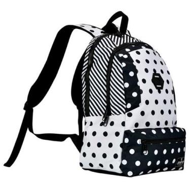 Imagem de Mochila Juvenil Jump Up JMIX122902 Escolar Trabalho - Bad Boy, Branco