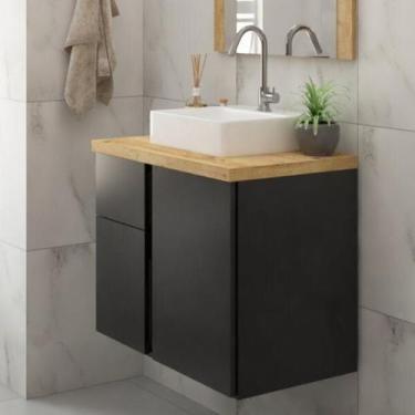 Imagem de Gabinete para Banheiro 1 Porta 2 Gavetas Castellon - Darabas Agardi