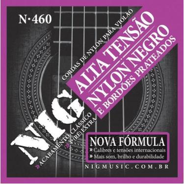 Imagem de Corda P/ Violão Nylon Negro Alta Tensão - NIG
