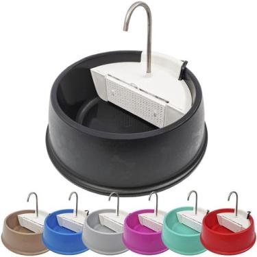 Imagem de Bebedouro Fonte Gatos Cachorros Cães 1,5L Filtro Carvão Ativado Bivolt