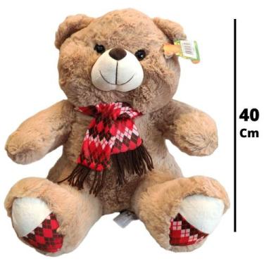 Imagem de Urso Grande de Pelúcia Com Laço - Fizzy