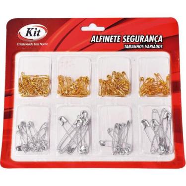 Imagem de Alfinete Segurança Tamanhos Variados Cartela - KIT
